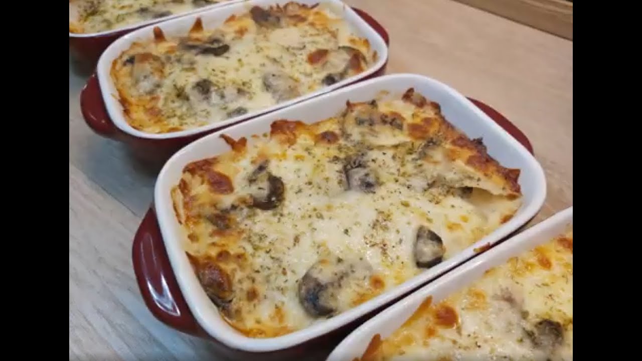 گراتن سیب زمینی و قارچ ، غذایی کامل ،خوش عطروخوشمزه، با آشپزخانه فریبا Potato & Mushroom Gratin