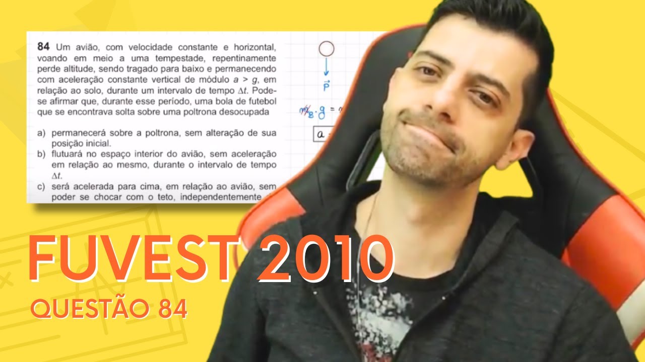 FUVEST 2010 - Q84 - Um avião, com velocidade constante e horizontal, voando em meio a uma tempestade