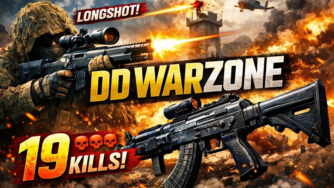 19 Kills + Insane Sniper Longshot 😈 | AK117 ne machaya Warzone me tabahi
