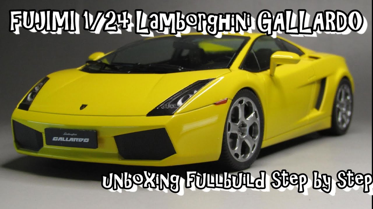 Scale Car Plastic Model FUJIMI 1/24 Lamborghini GALLARDO unboxing fullbuild step by step