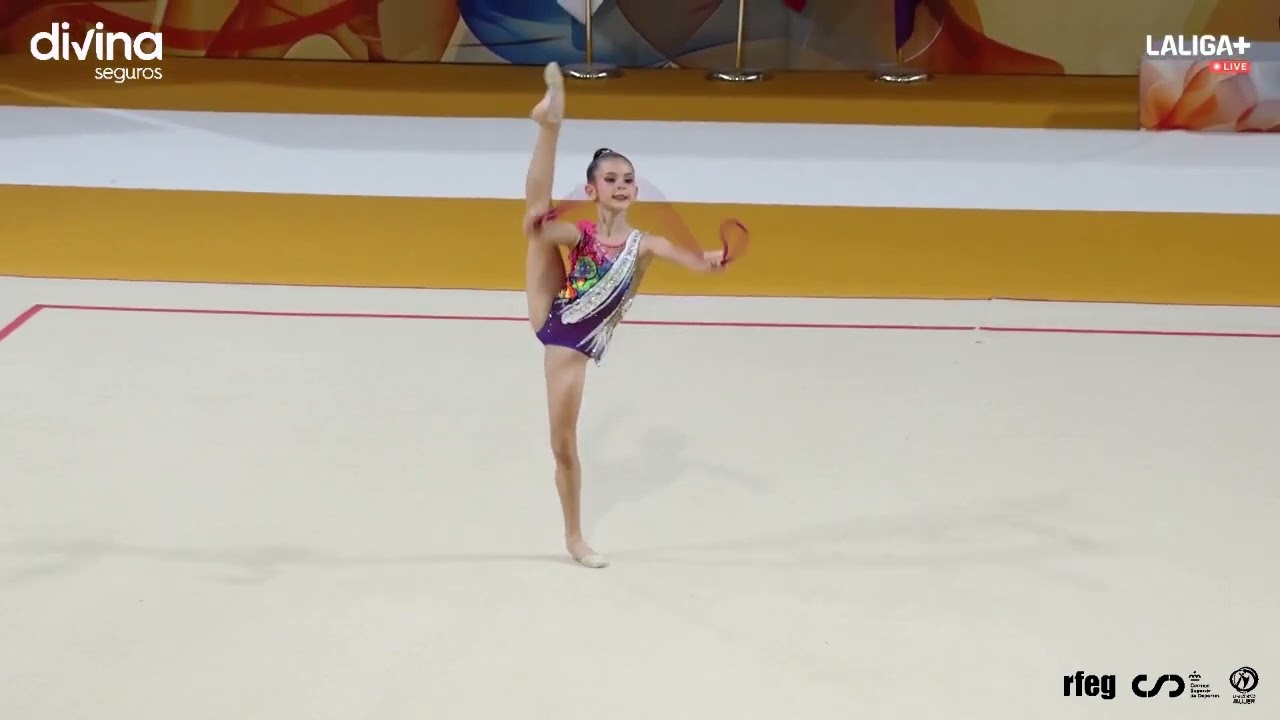Victoria Narimanova, benjamin, cuerda. Campeonato de España 2025, Guadalajara. 2°clasificada.