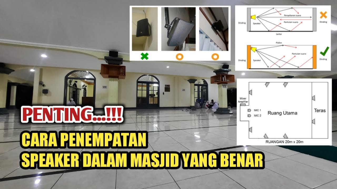 CARA PENEMPATAN SPEAKER DALAM MASJID YANG BENAR || INI PENTING BANGET & JARANG DIPERHATIKAN