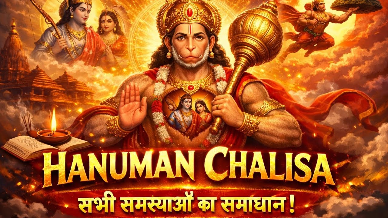 Jai Hanuman Gyan gun Sagar Jay kpiece tihun Lok ujagar Hanuman chalisa 