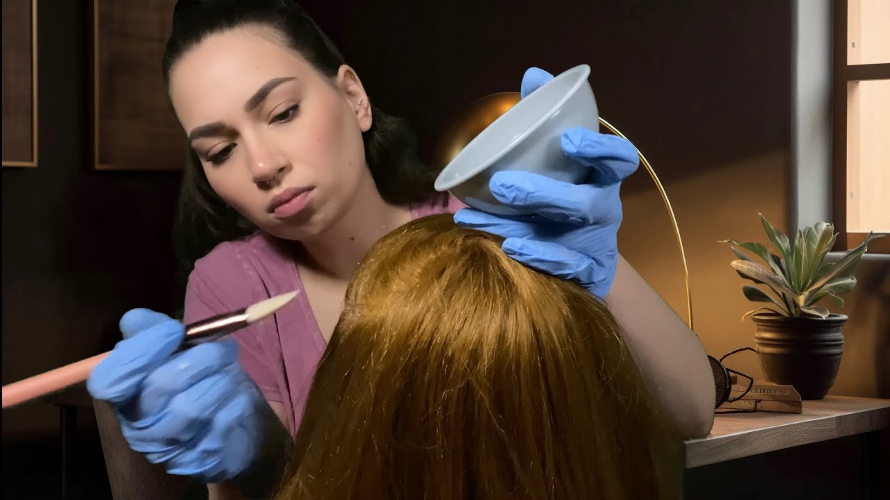 ASMR 1 Hour Scalp Check on Extremely Damaged Hair | Soft Spoken Roleplay