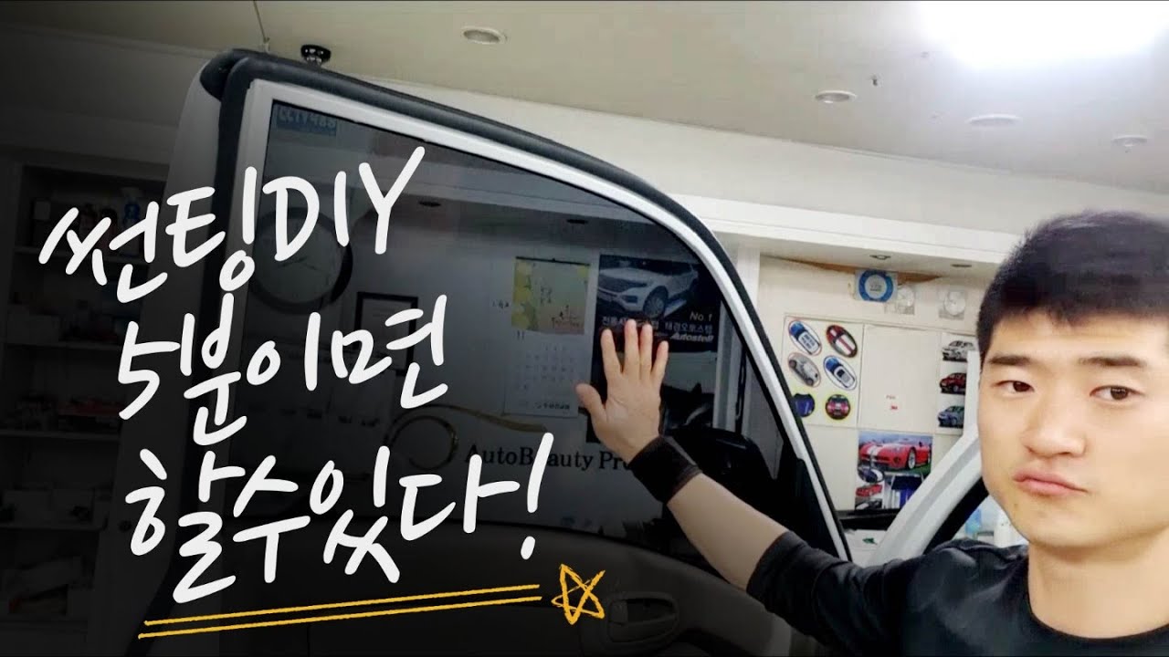 썬팅필름 붙이는 방법! DIY  (How to Tint a Door Window)