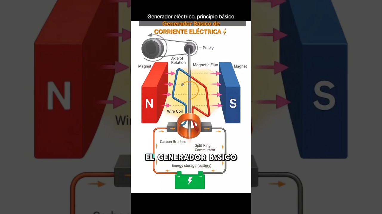 Generador eléctrico, principio básico.