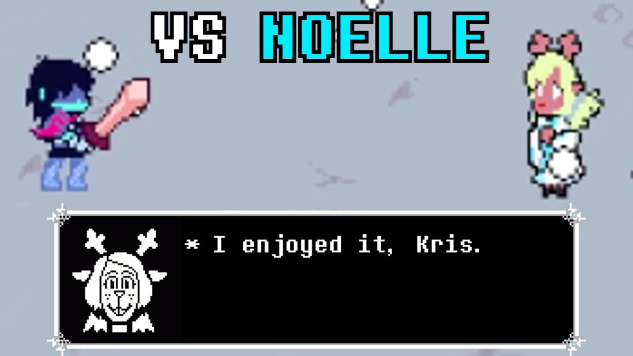 Noelle Fight ALL ENDINGS | Frozen Over Deltarune Fangame