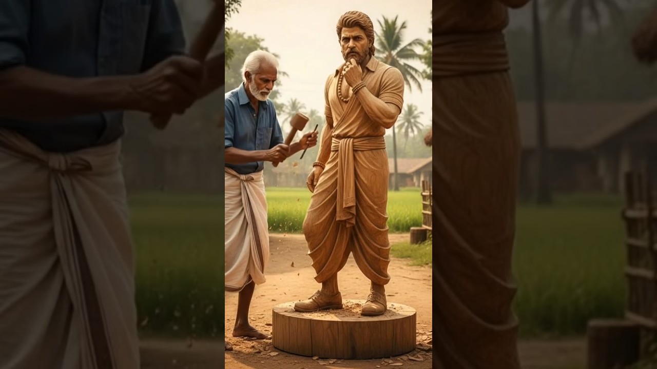 🔥 ALLU ARJUN 🔥| अल्लू अर्जुन |WOOD ART MASTERPIECE 