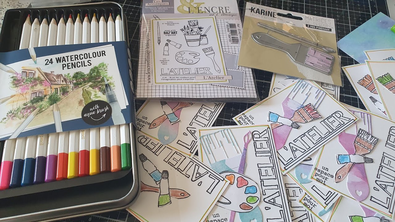 TEST CRAYONS DE COULEURS AQUARELLES #action