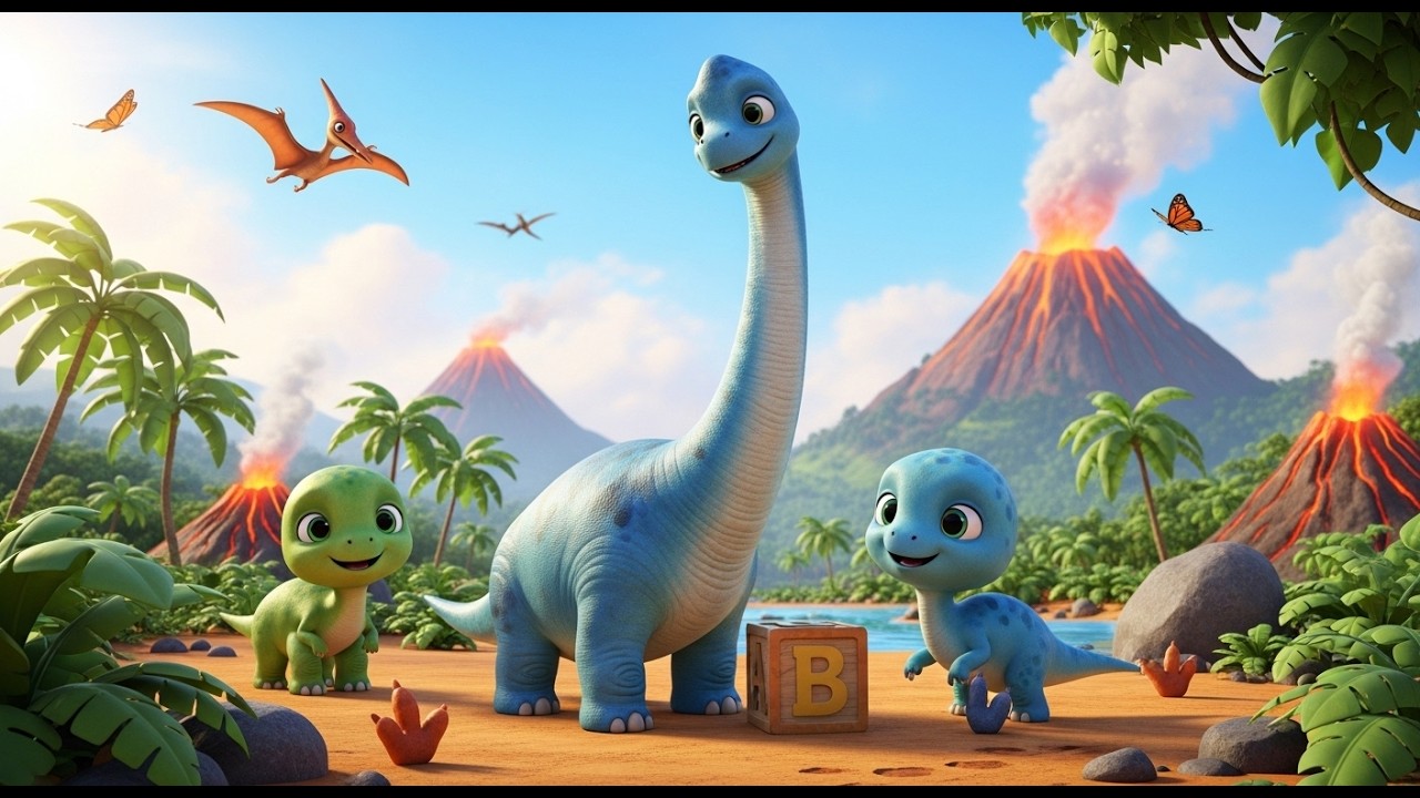 Dinosaur ABC Song | Dino Alphabet Learning Song for Kids | Nursery Rhymes & Toddler Education 🦖🔤