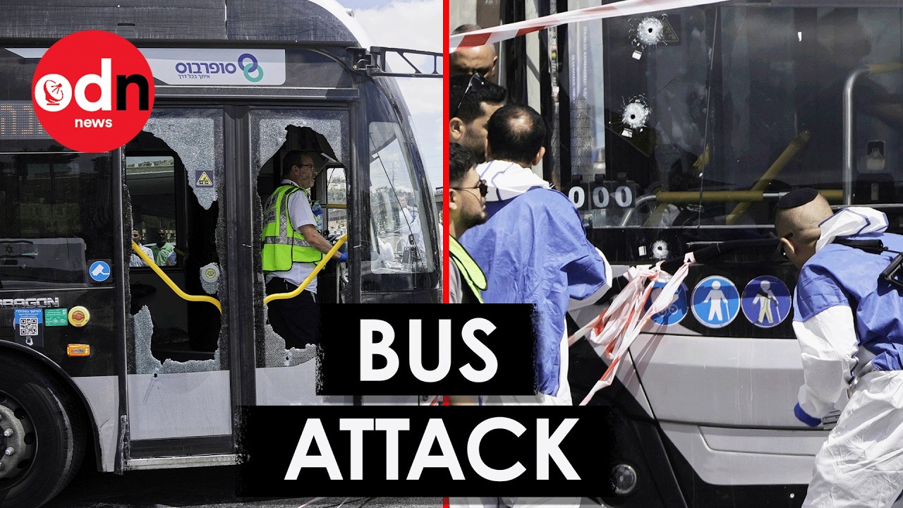 Dashcam Captures Terrified Pedestrians Fleeing During Jerusalem Bus Stop Attack