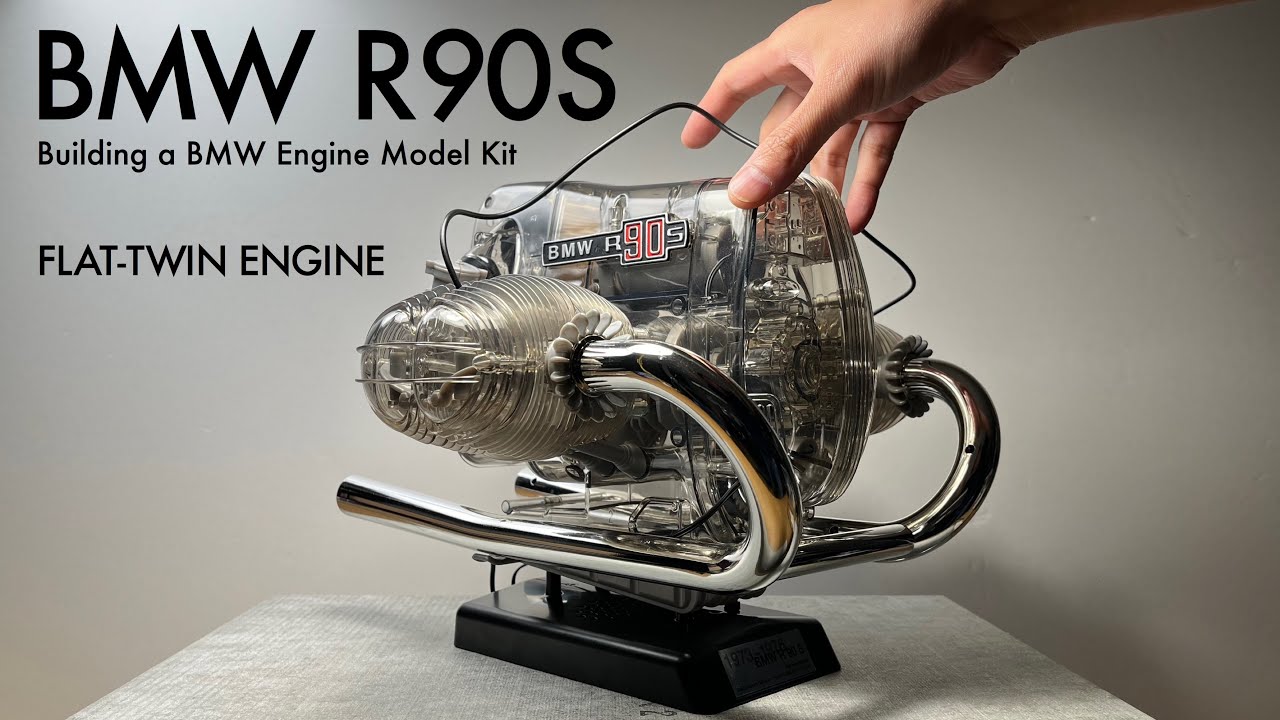 BMW R90S エンジン【EngineDIY】プラモデル製作「1/2 BMW R90S Flat-Twin Engine Model Kit」