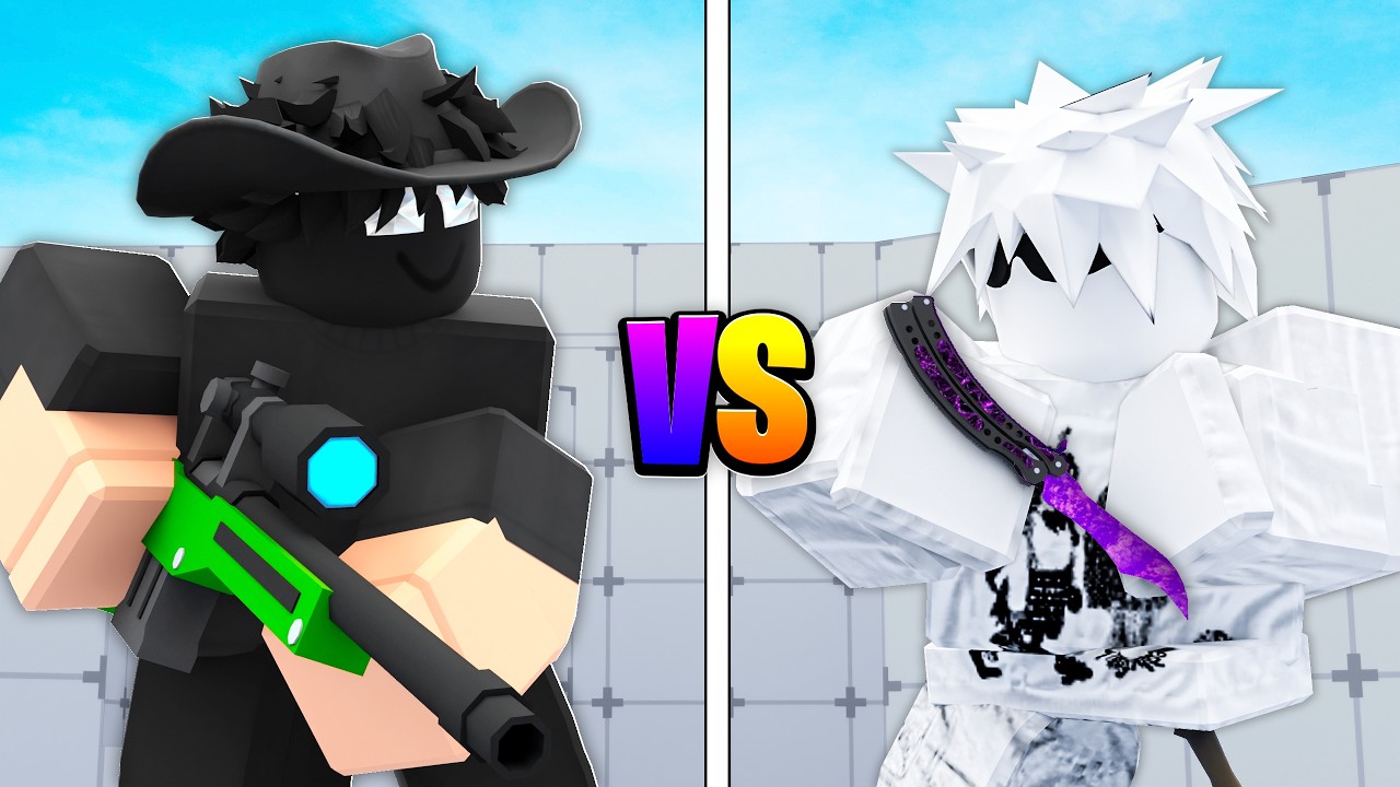 Нож против снайпера в Roblox Rivals!