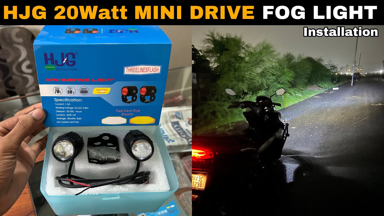 Install HJG 20 Watt Fog Light In My Burgman | Best Mini Fog Light Ever