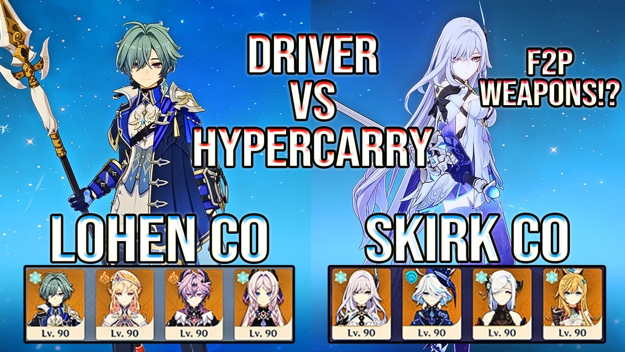 🔥Only F2P Weapons Cryo Driver vs Hypercarry! 💀 Lohen & Skirk Abyss 12 | Genshin Impact