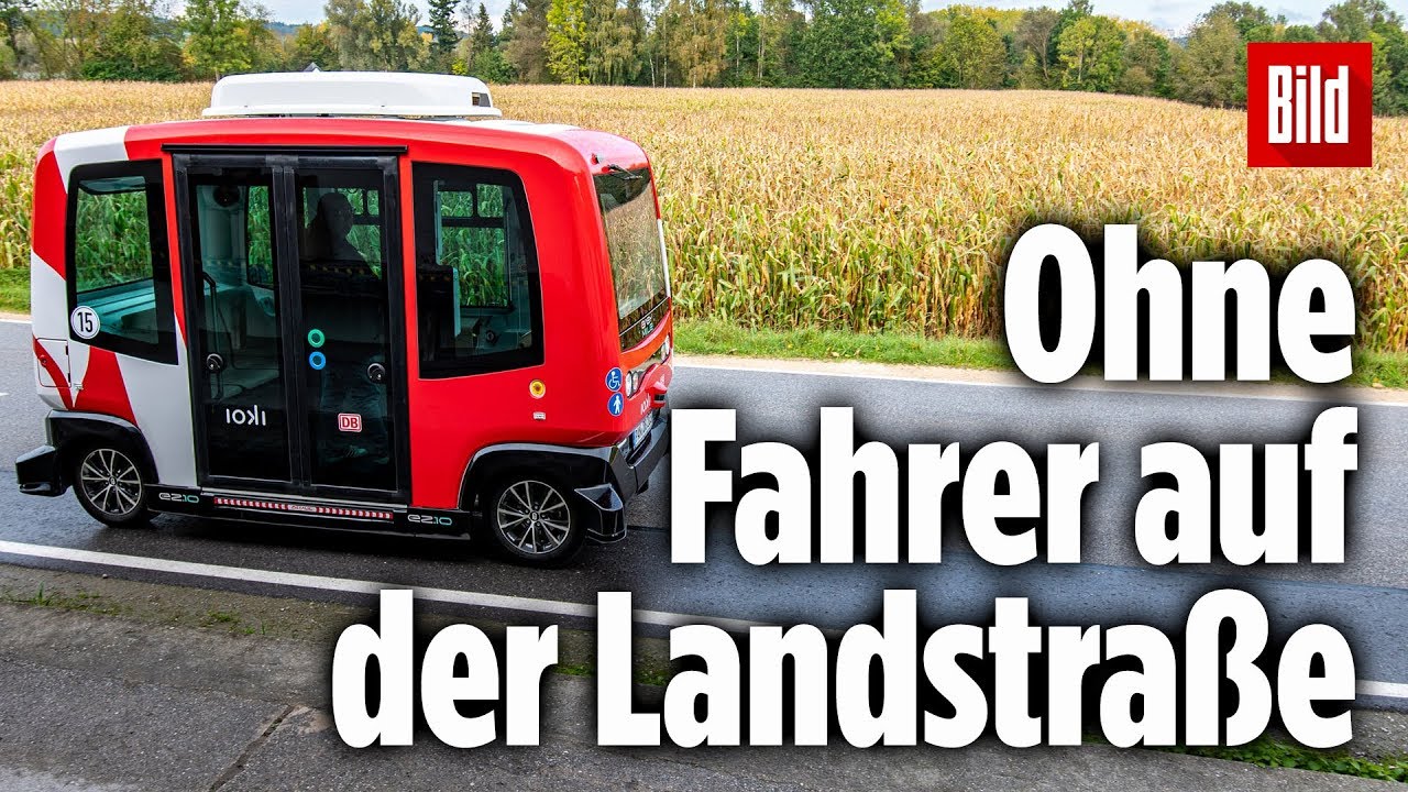 Mitten in Deutschland: Dieser Bus fährt ohne Fahrer über die Landstraße