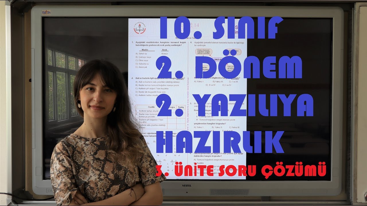 19- 2. Dönem 2. Yazılıya Hazırlık | Asitler, Bazlar ve Tuzlar Ünite Sonu Soru Çözümü 2022