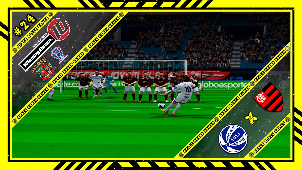 Winning Eleven 10: Brasileirão 2020 (PS2) ML #24 São José x Flamengo | Rodada 5 | Divisão 1 | T.2