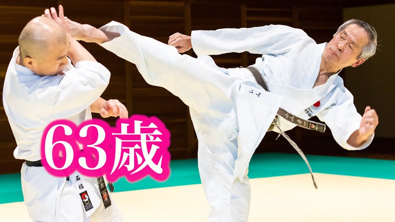 A 63-year-old-Karate Fighter's Amazing High Kick!