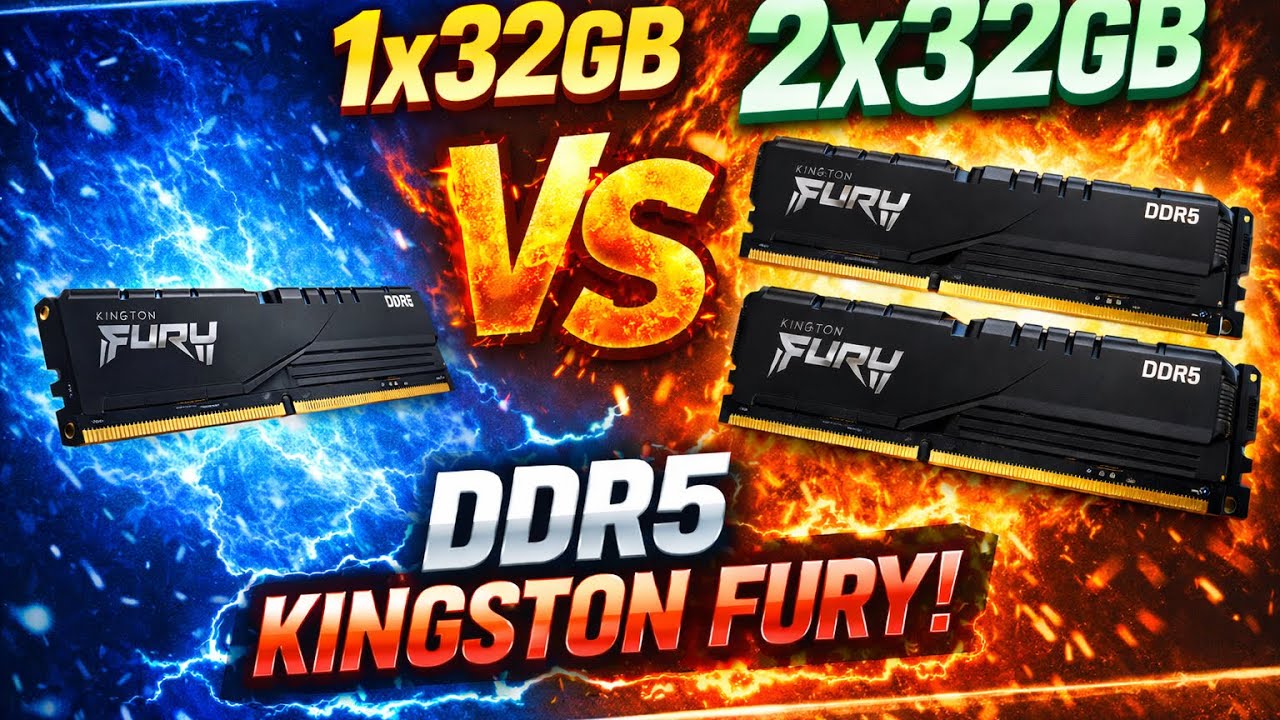 1x32GB vs 2x32GB DDR5 RAM Unboxing and test in games (2026)