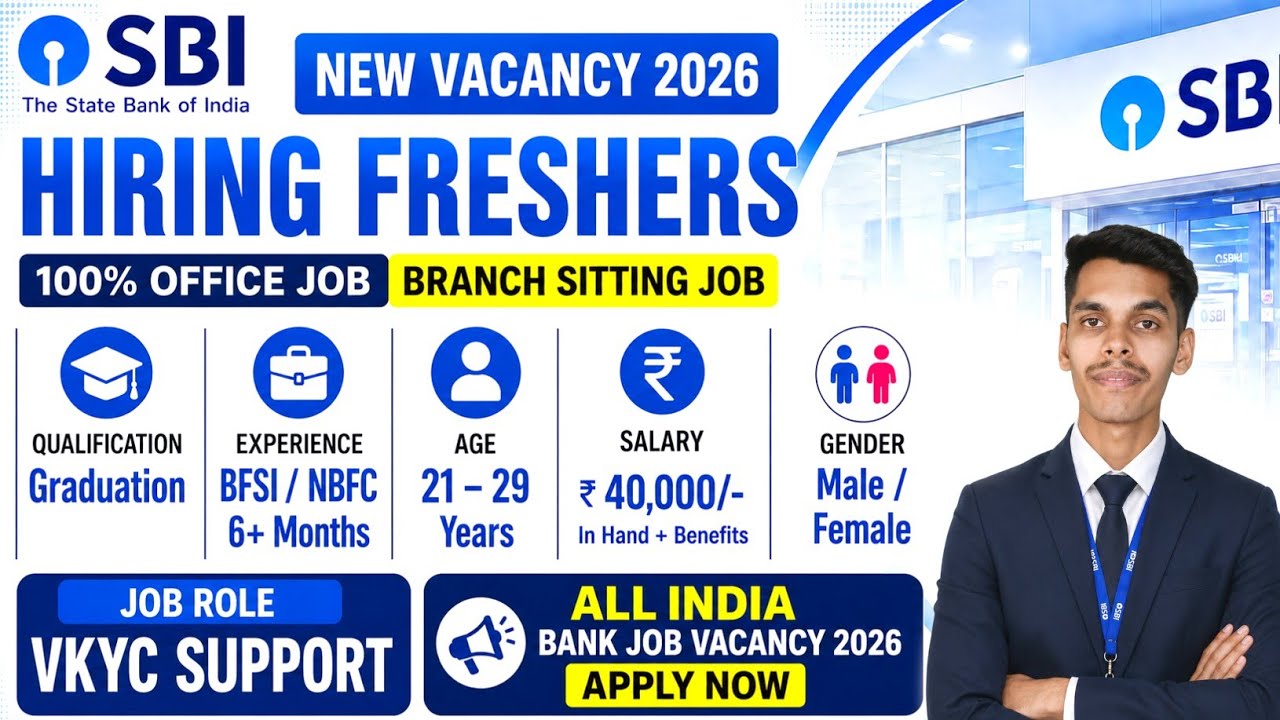 SBI Card Recruitment 2026 🏦 | 40,000 💸 | SBI New Job Vacancy 2026 💼 | SBI Recruitment For Freshers