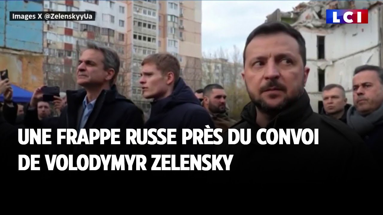 Une frappe russe près du convoi de Zelensky