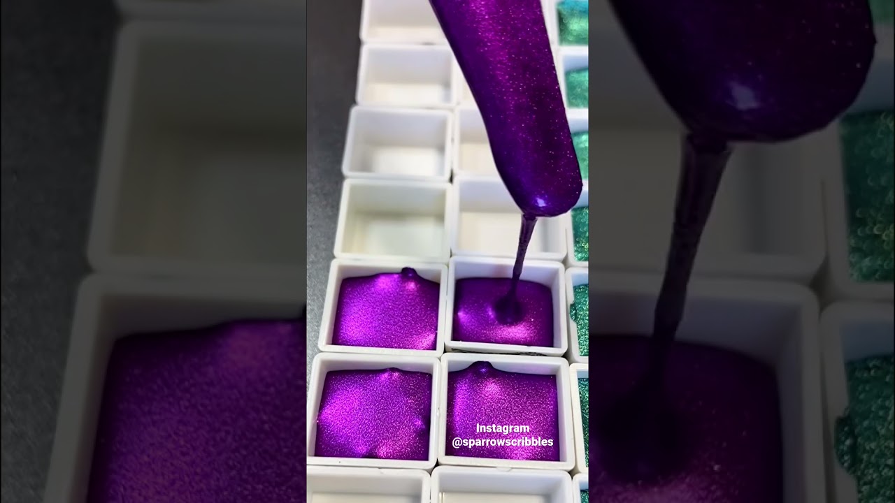 Purple chrome watercolor  by @sparrowscribbles on Instagram