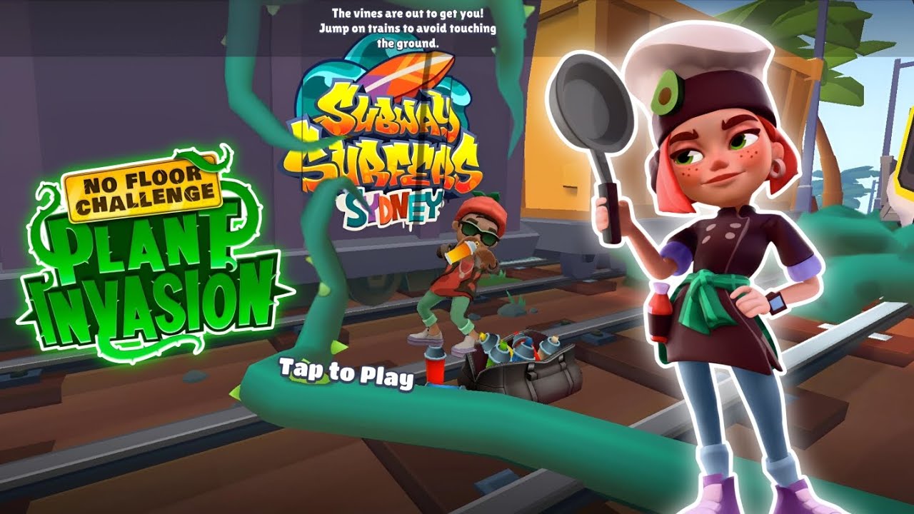 SUBWAY SURFERS PLANT INVASION 🌱SUBWAY SURFERS NO FLOOR CHALLENGE IN SYDNEY 2024🇦🇺🌏🏖️