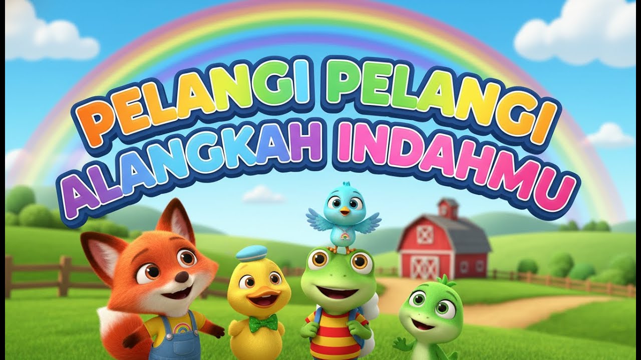 Pelangi Pelangi Cover by PazaKids | Lagu Anak Indonesia Populer | Video Animasi Kartun 3D Ceria Lucu