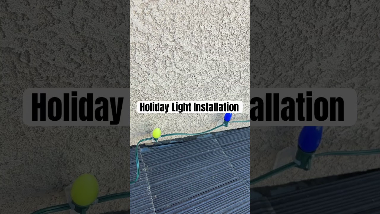 How to put up holiday lights on your stucco #love #holidaydecorations #holidaydecorating #decorating