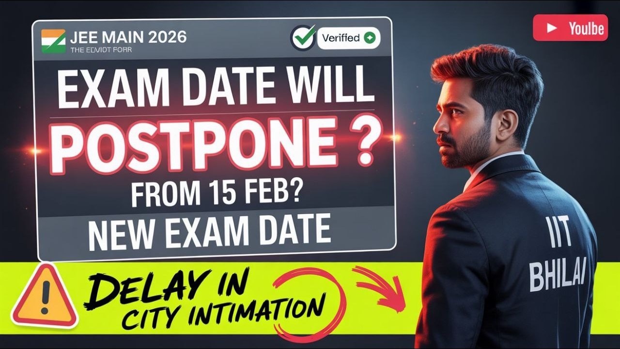 JEE 2026 POSTPONED ⛔️ JEE Mains 2026 Exam date Change😳| NTA Latest update 🚨| City intimation Out JEE