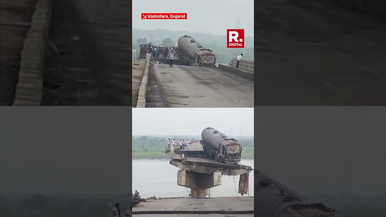 Gambhira Bridge Collapses Over Mahisagar River in Gujarat