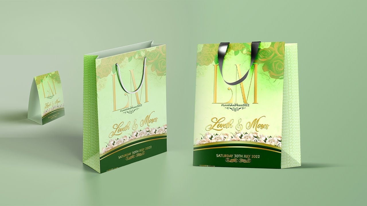 Урок по созданию бумажного пакета в Photoshop | Свадебный бумажный пакет #paperbag