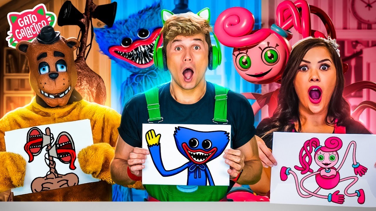 Gato Galactico e Freddy fazem Batalha de Desenho Engraçado