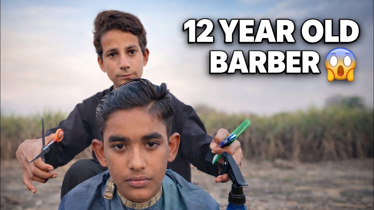 12 Year Old Barber Shocks Everyone 😳 | Relaxing ASMR Haircut