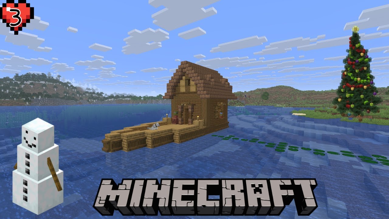 Starter Base Done and Christmas Decor Activated! | Minecraft Let's Play EP.3