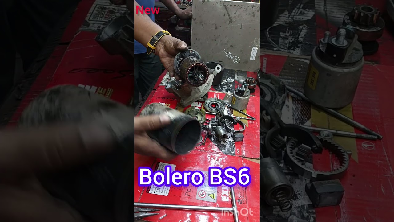 Bolero BS6 self starter motor repairing 