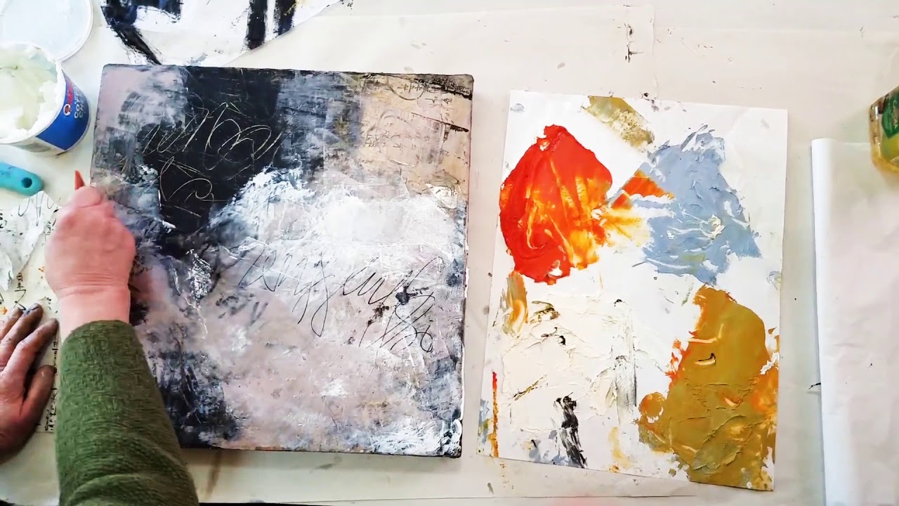 Adding Collage to Oil & Cold Wax Paintings with Serena Barton