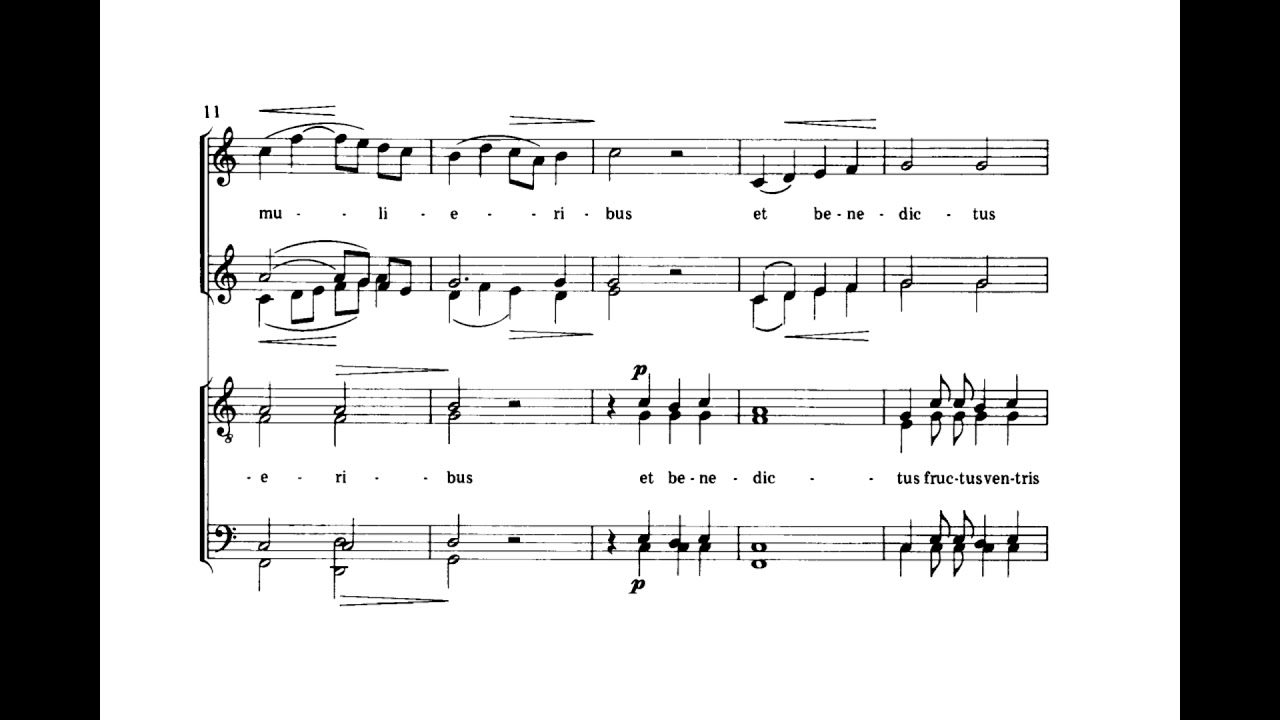 Ave Maria (F. Biebl) Score Animation