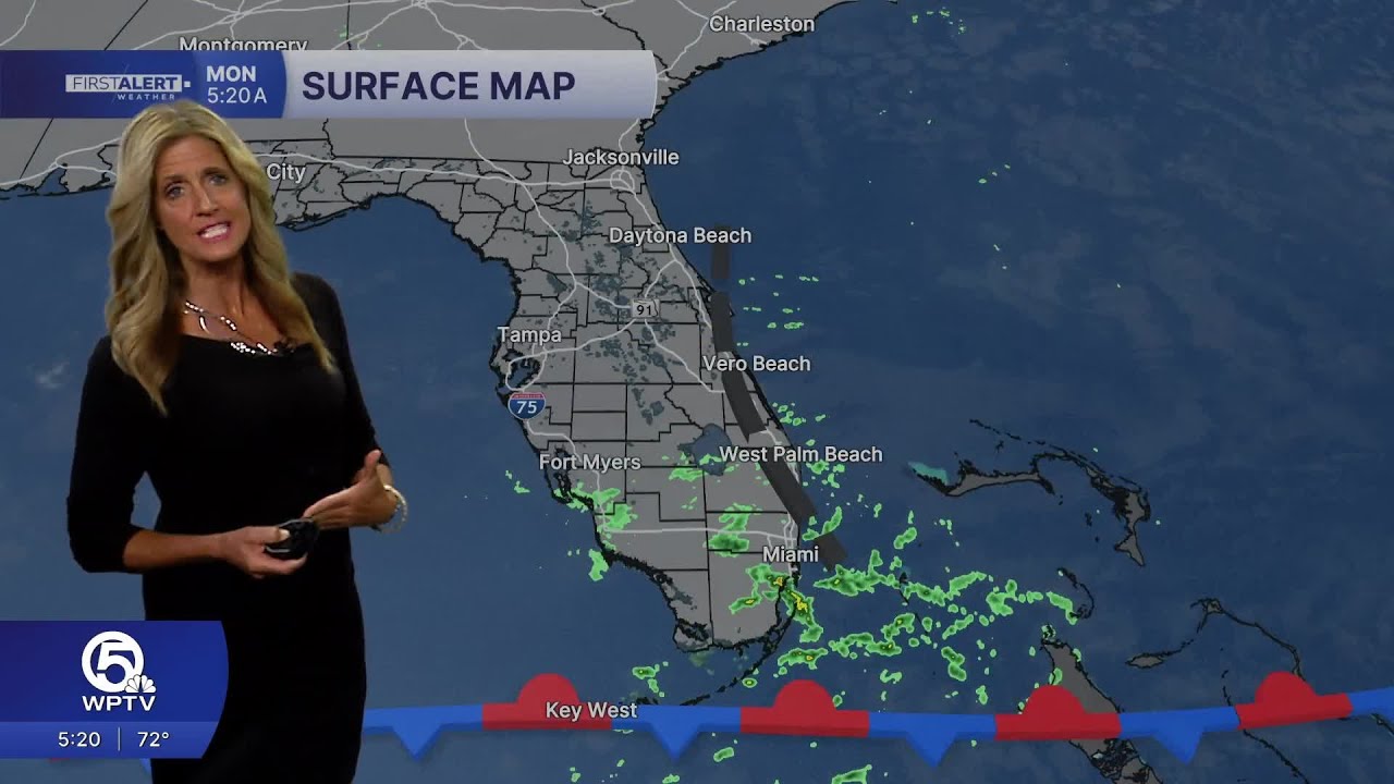 Previsioni meteo di WPTV First Alert per la mattina di luned&igrave; 30 marzo 2026