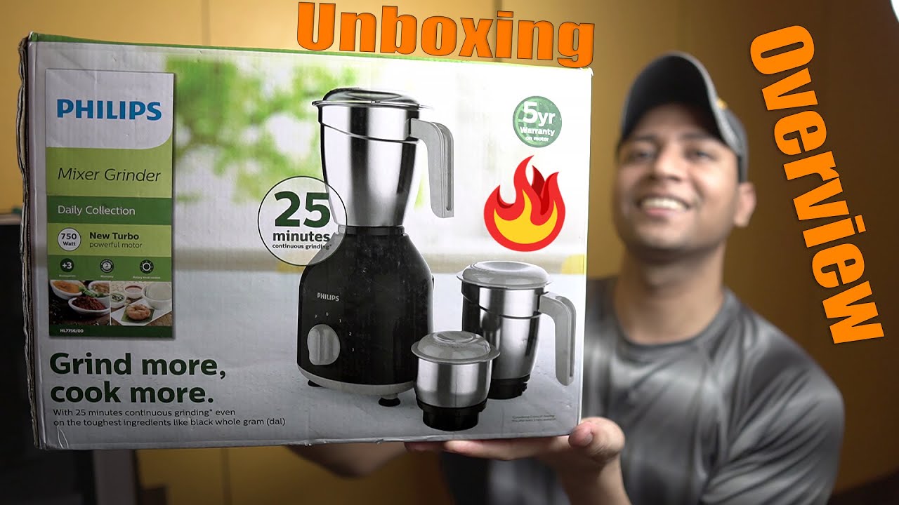 Philips 750 Watt Mixer Grinder with 3 jars Unboxing Overview | Best mixer grinder india