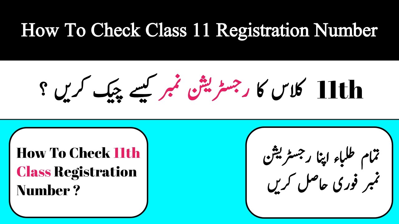 How To Check Class 11 Registration Number | How To Check 11th class Registration Number