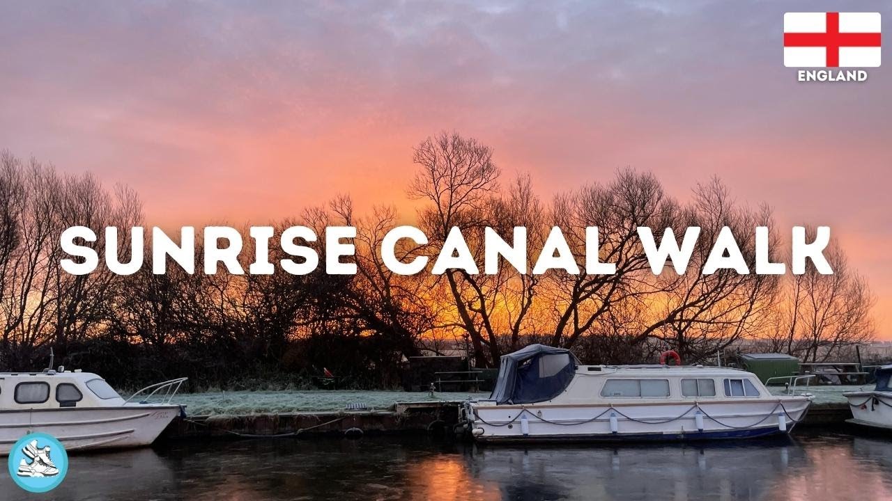 Icy Sunrise Leeds Liverpool Canal Walk ❄️ England Walking Tour