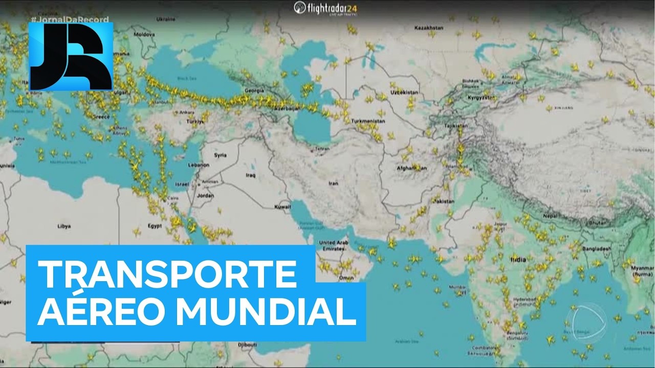 Escalada da guerra no Oriente Médio impacta transporte aéreo mundial por causa de desvio de rotas
