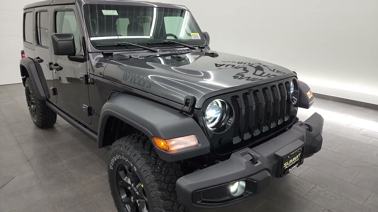 2023 JEEP WRANGLER WILLYS SPORT ECODIESEL GRANITE CRYSTAL 4K WALKAROUND 23J18 SOLD!