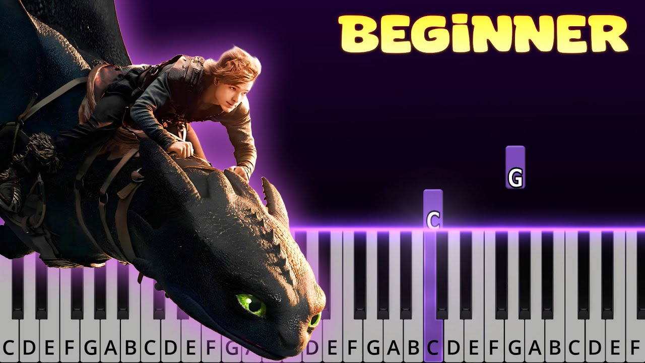 Test Drive - How To Train Your Dragon | BEGINNER Piano Tutorial