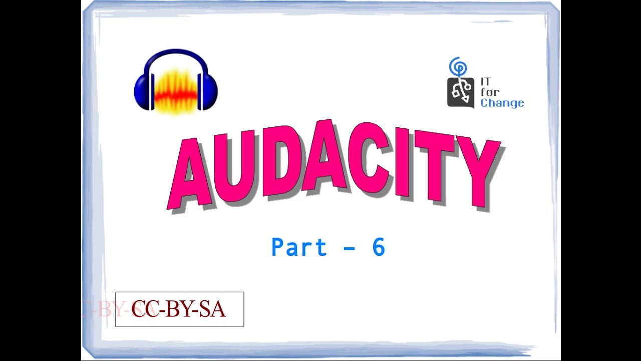 Audacity tutorial - Part 6 - Saving and exporting the project