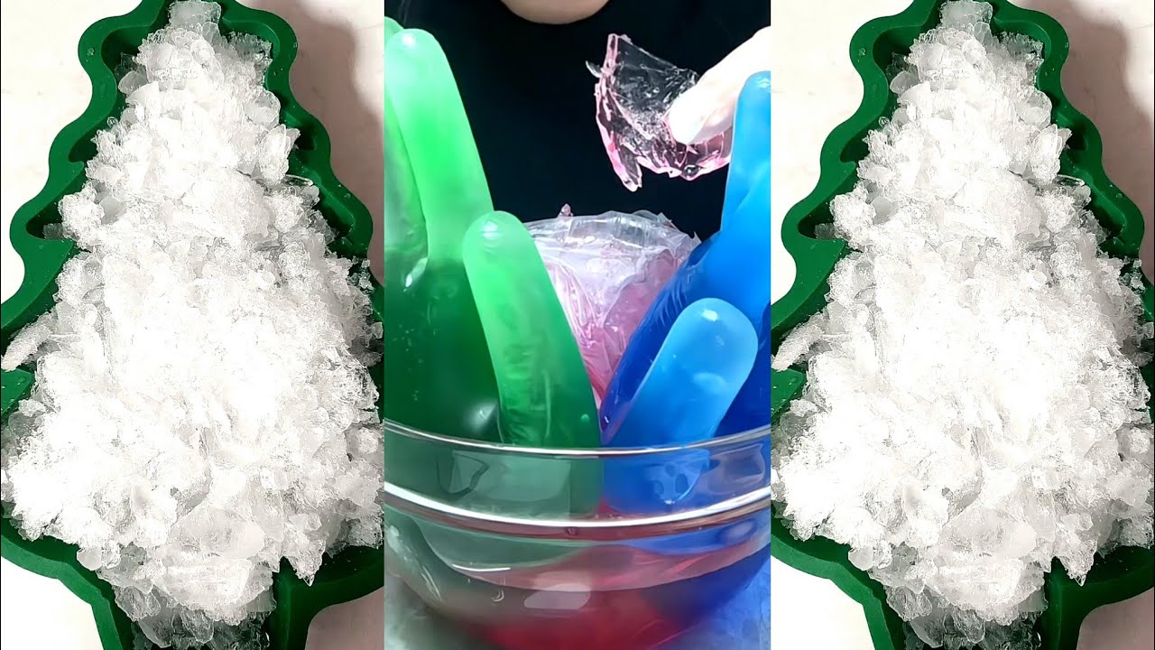  ASMR HARD ICE EATING MUKBANG / CLEAR ICE / THIN ICE 