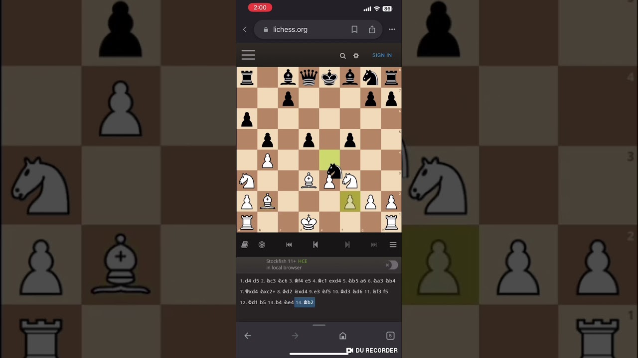 Chess 1v1 against @Toasted84g