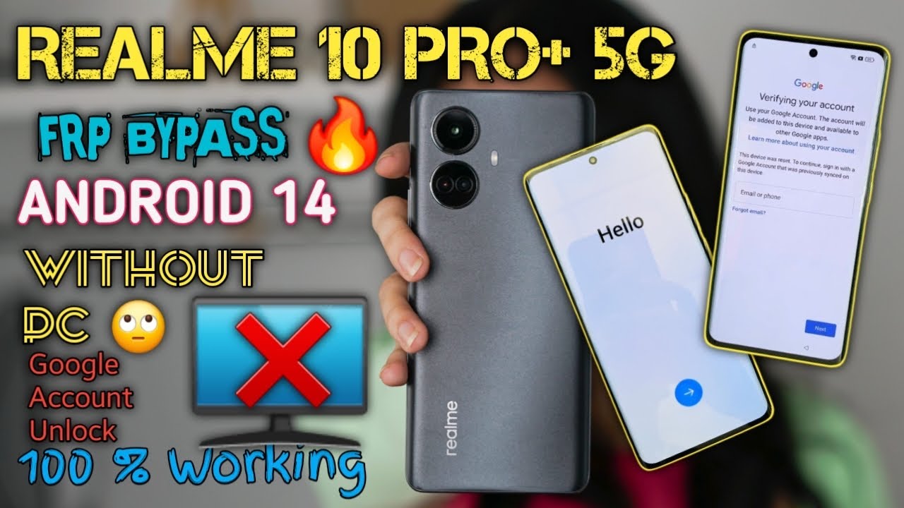 REALME 10 PRO PLUS ! FRP BYPASS ! ANDROID 14 ! Without Pc ! 100 % Working Trick ! 